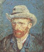 Vincent Van Gogh Self-Portrait wtih straw hat (nn04) oil painting on canvas